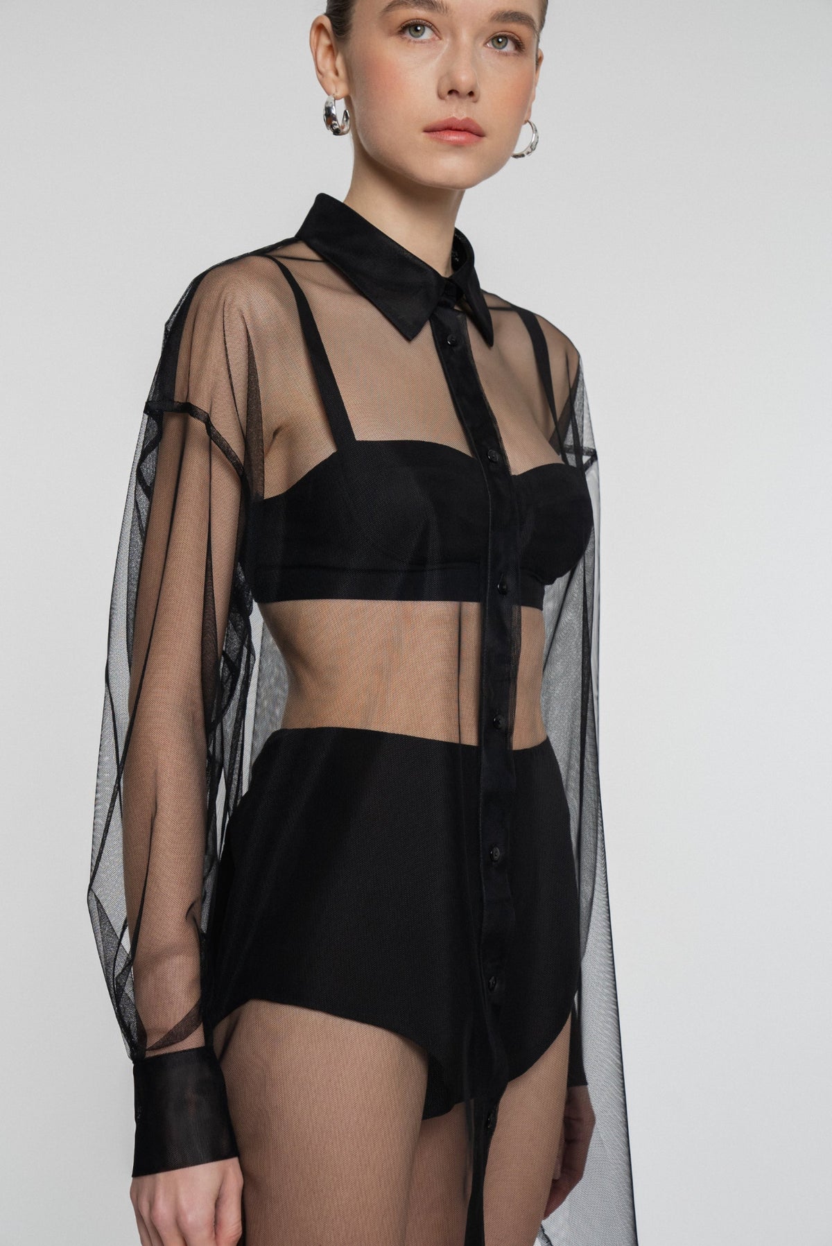 Long Shirt in Tulle
