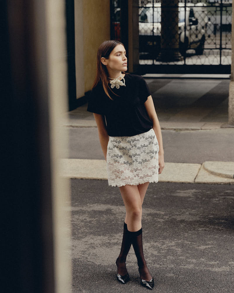 Mini Skirt in Macramè