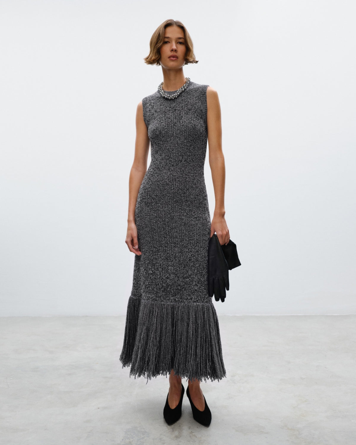 DIANE Long Dress with fringes