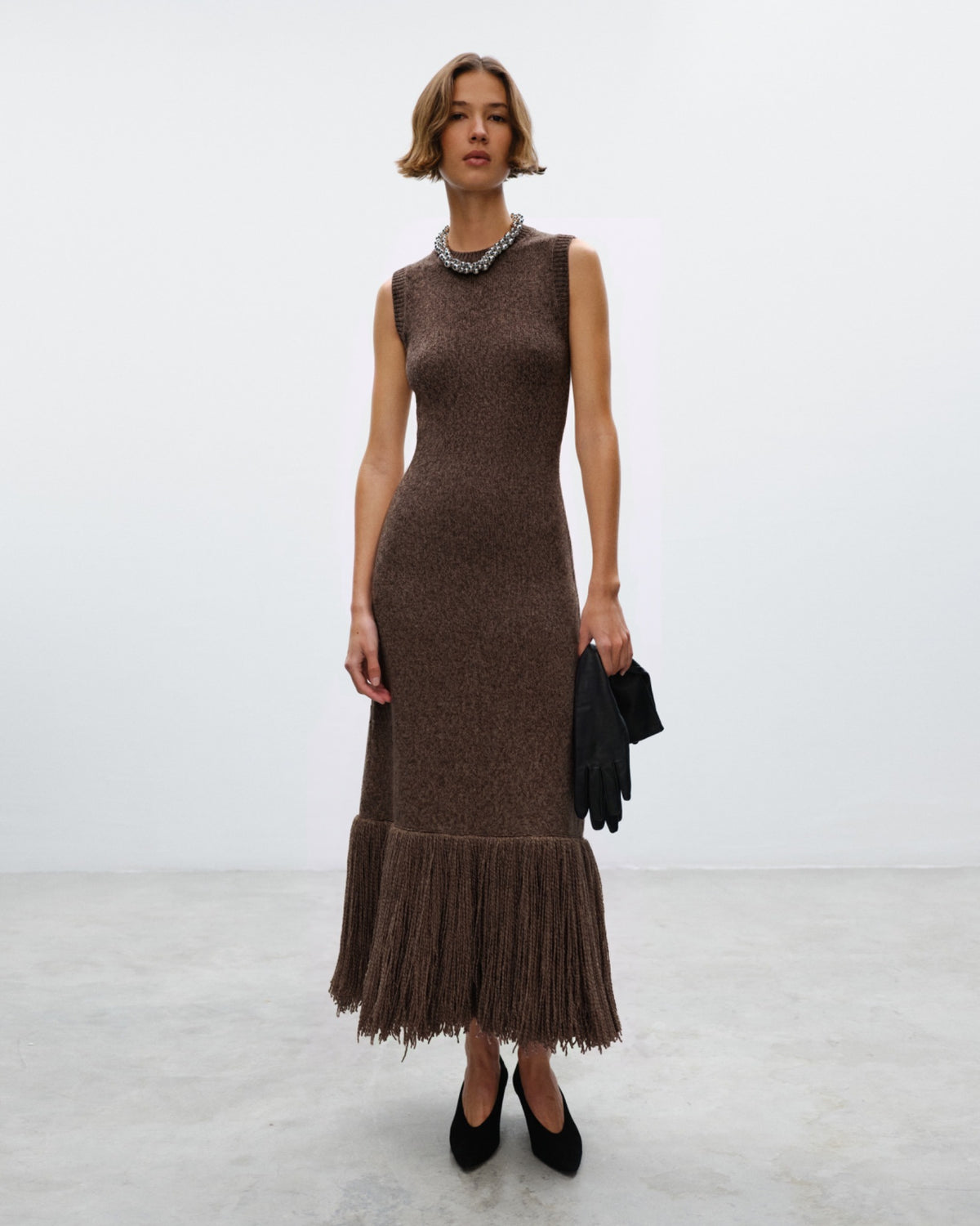 DIANE Long Dress with fringes