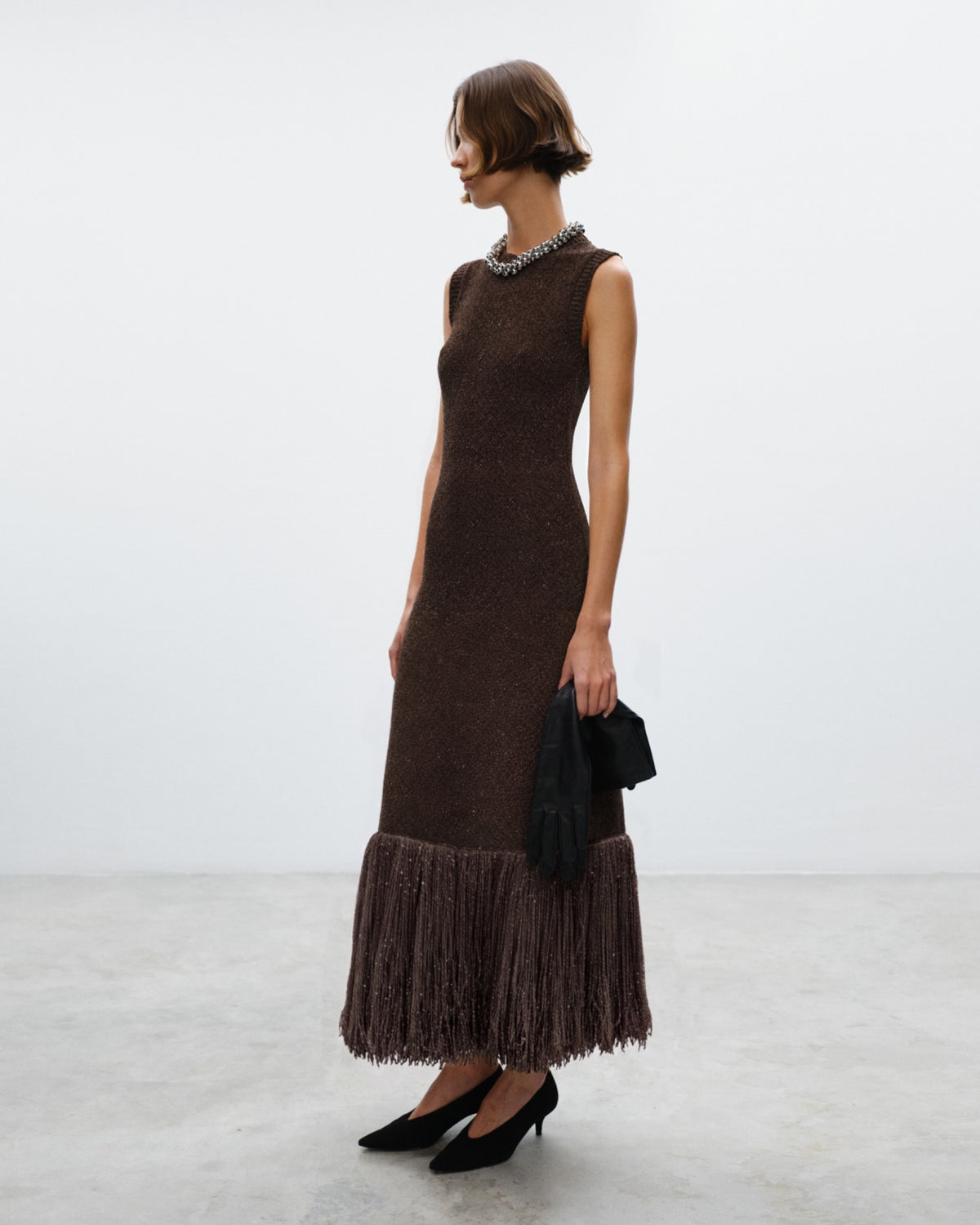 DIANE Long Dress with fringes