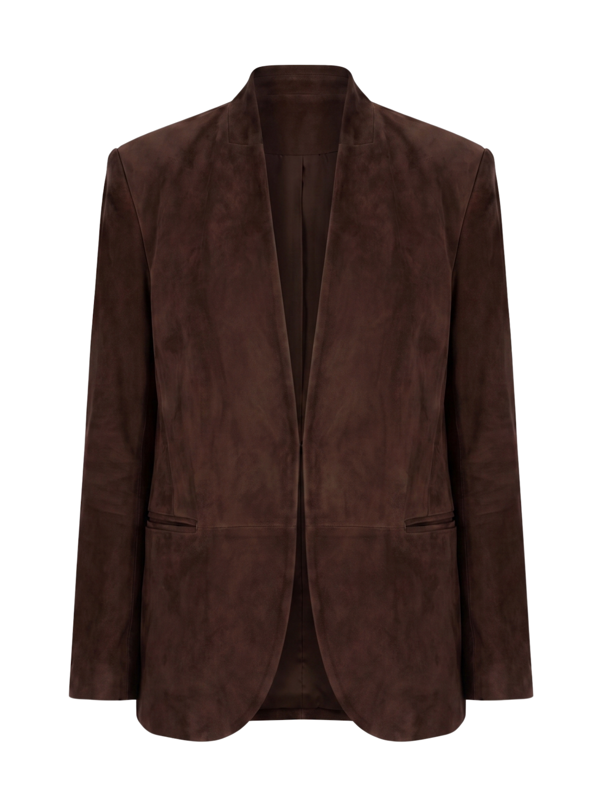 VERA Neckless Jacket in Suede