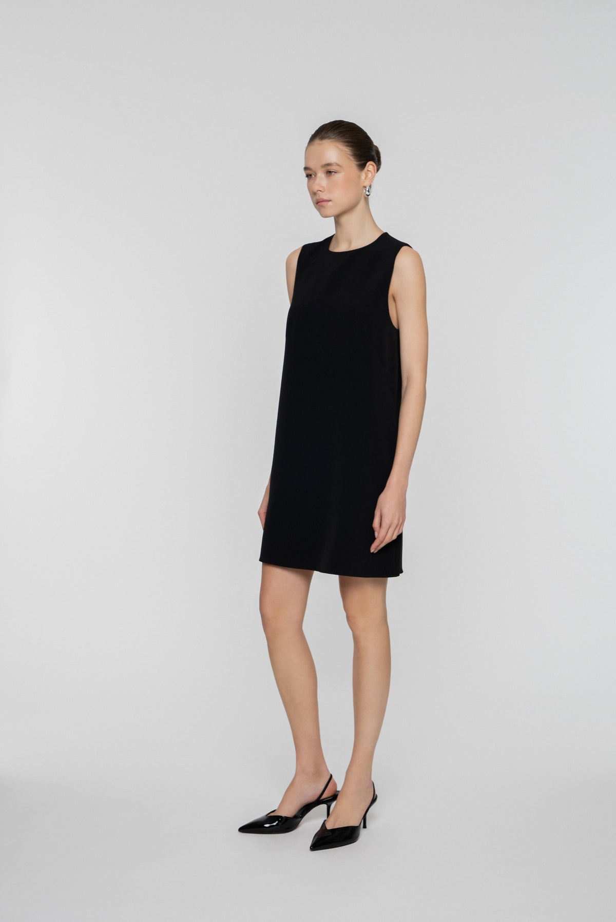 Round Neck Dress Cady Stretch