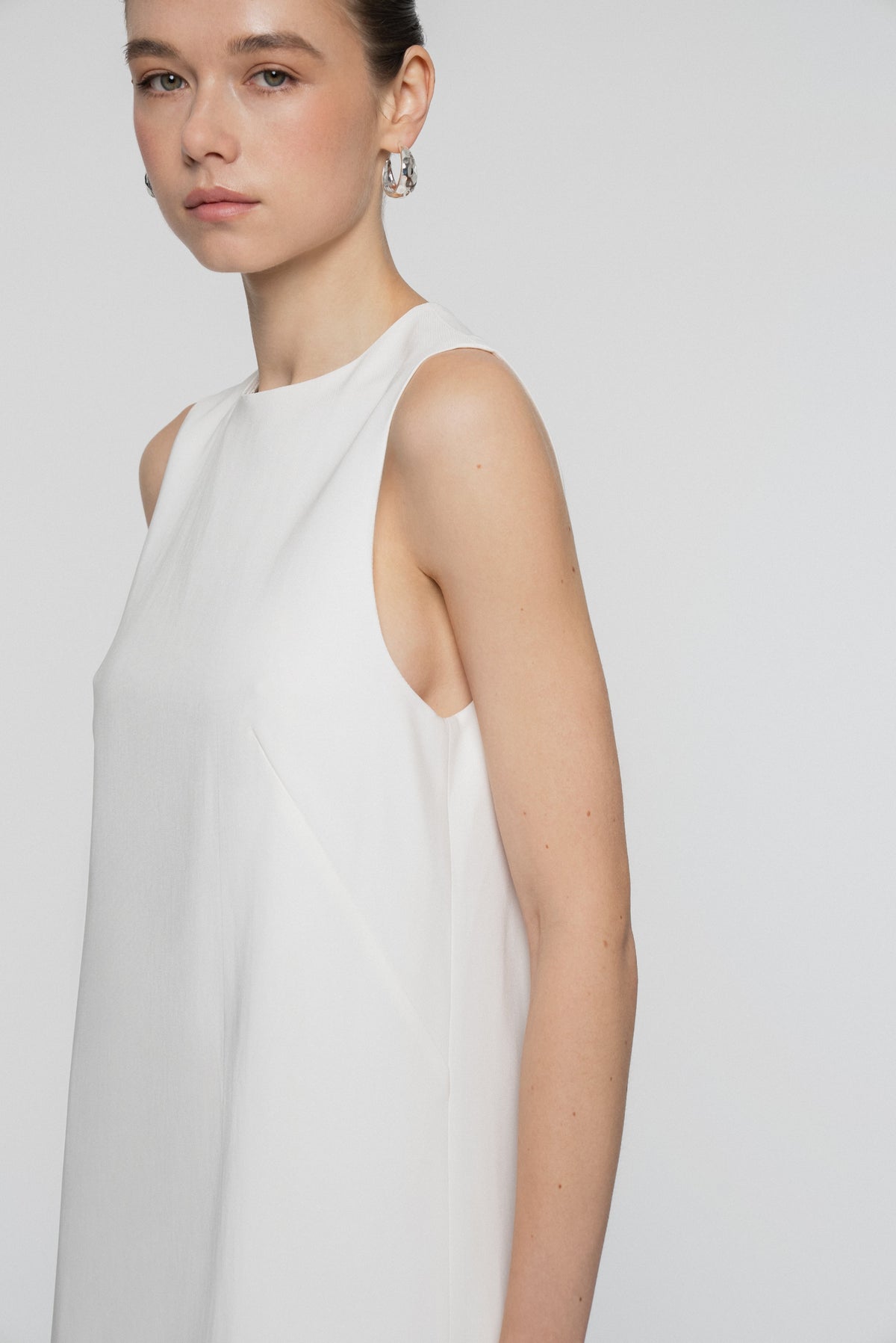 Round Neck Dress Cady Stretch