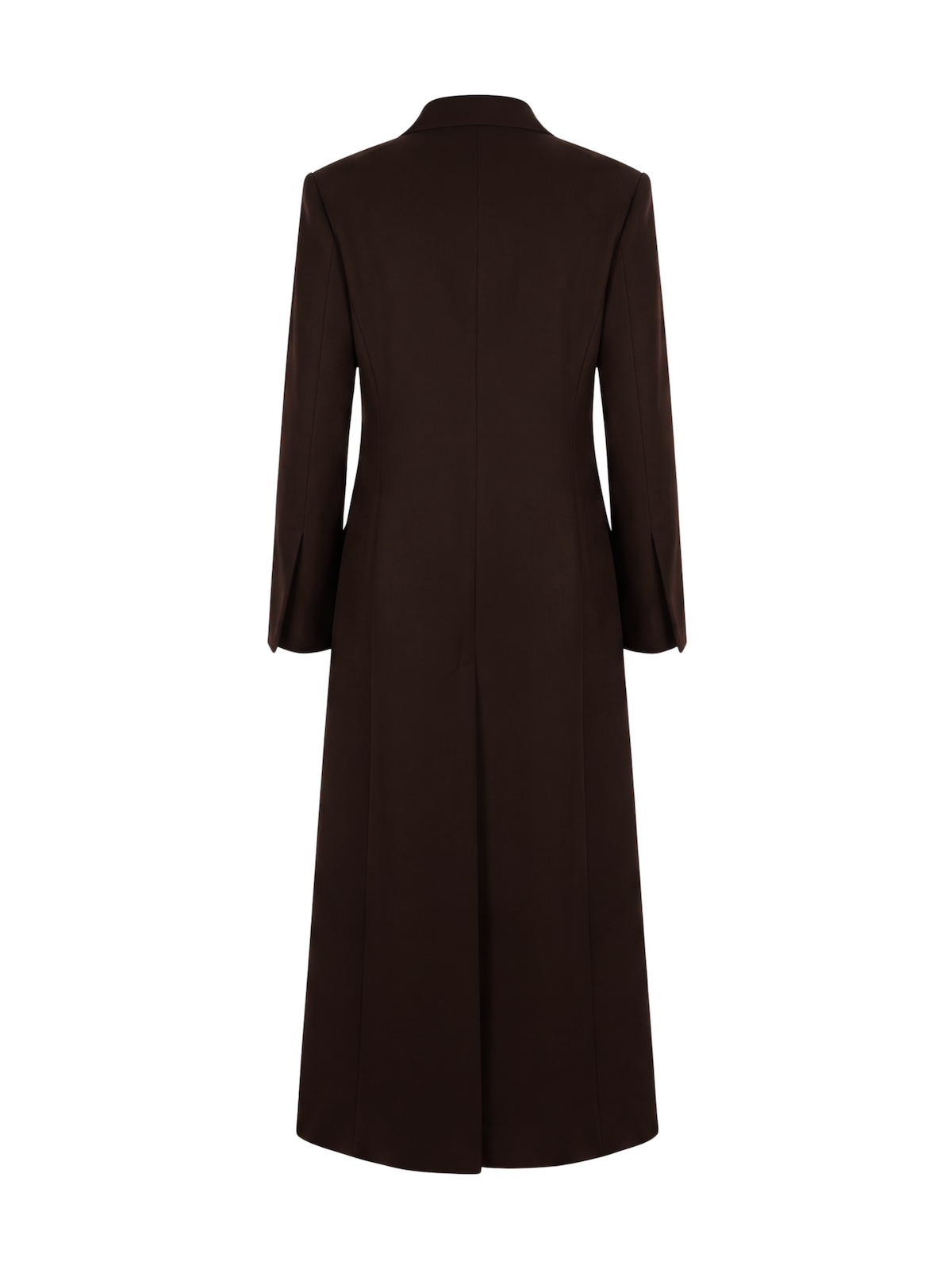 HANY Neckless Long Coat Brown