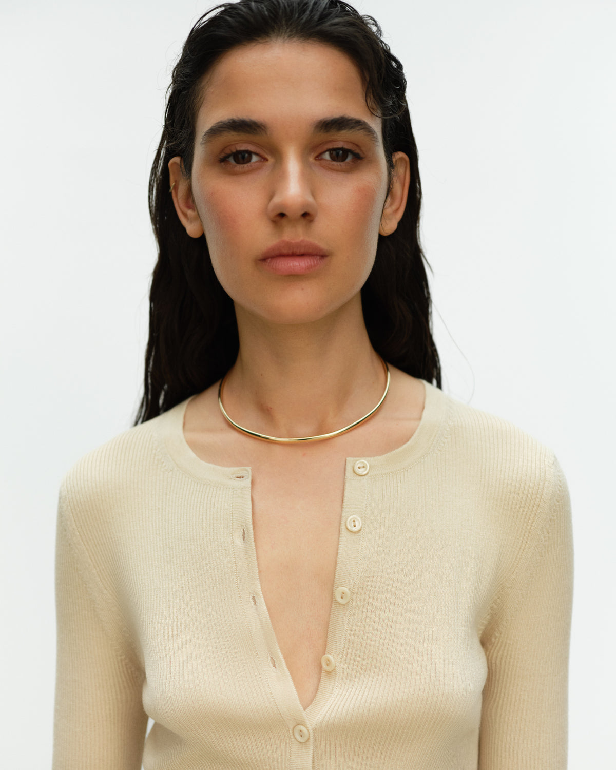 ADDY Ribbed Henley Sweater