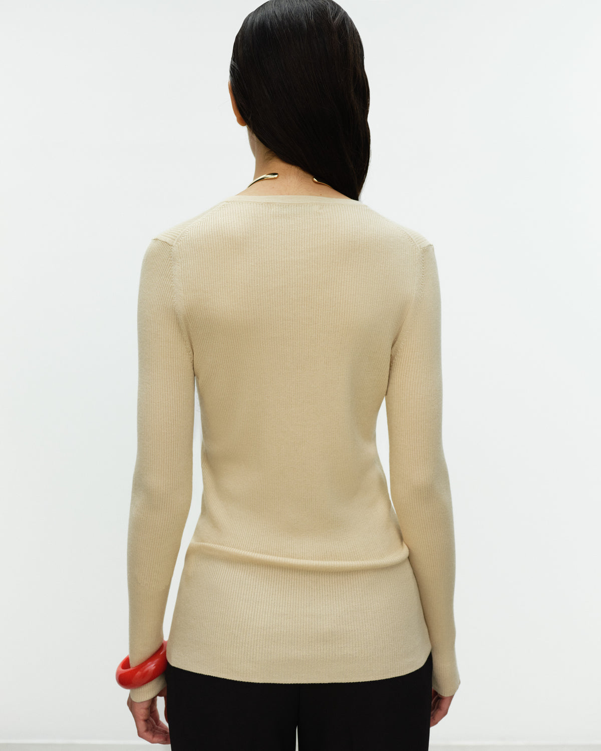 ADDY Ribbed Henley Sweater