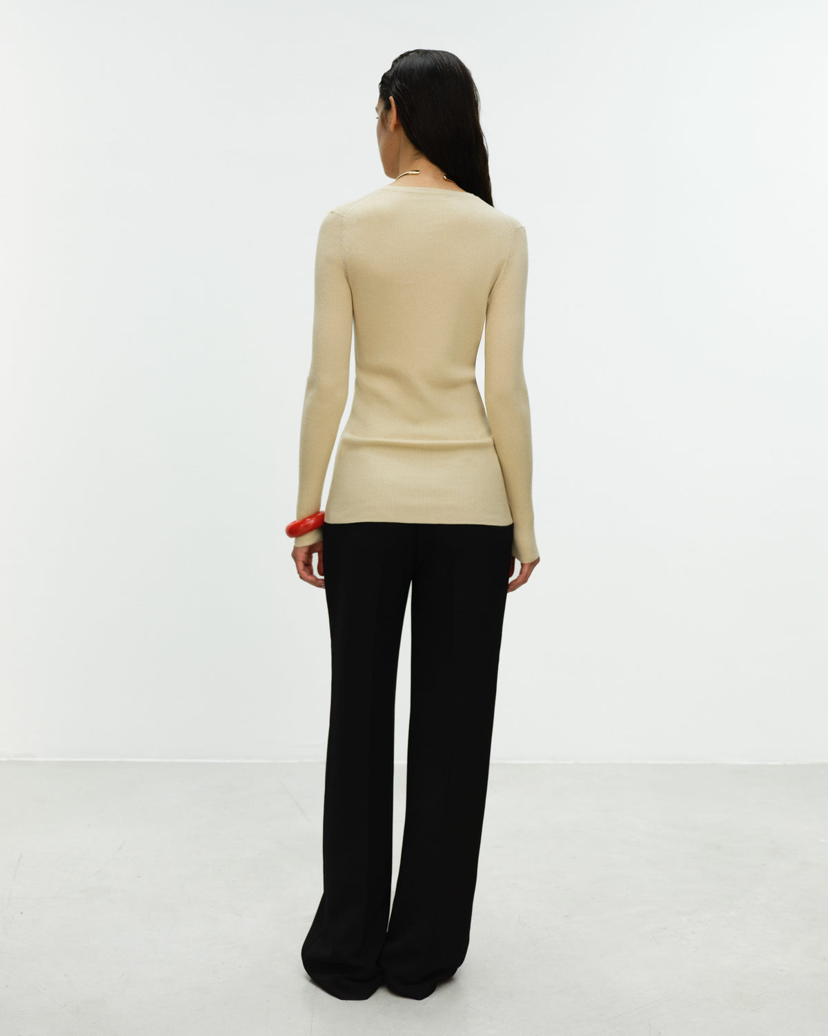 ADDY Ribbed Henley Sweater