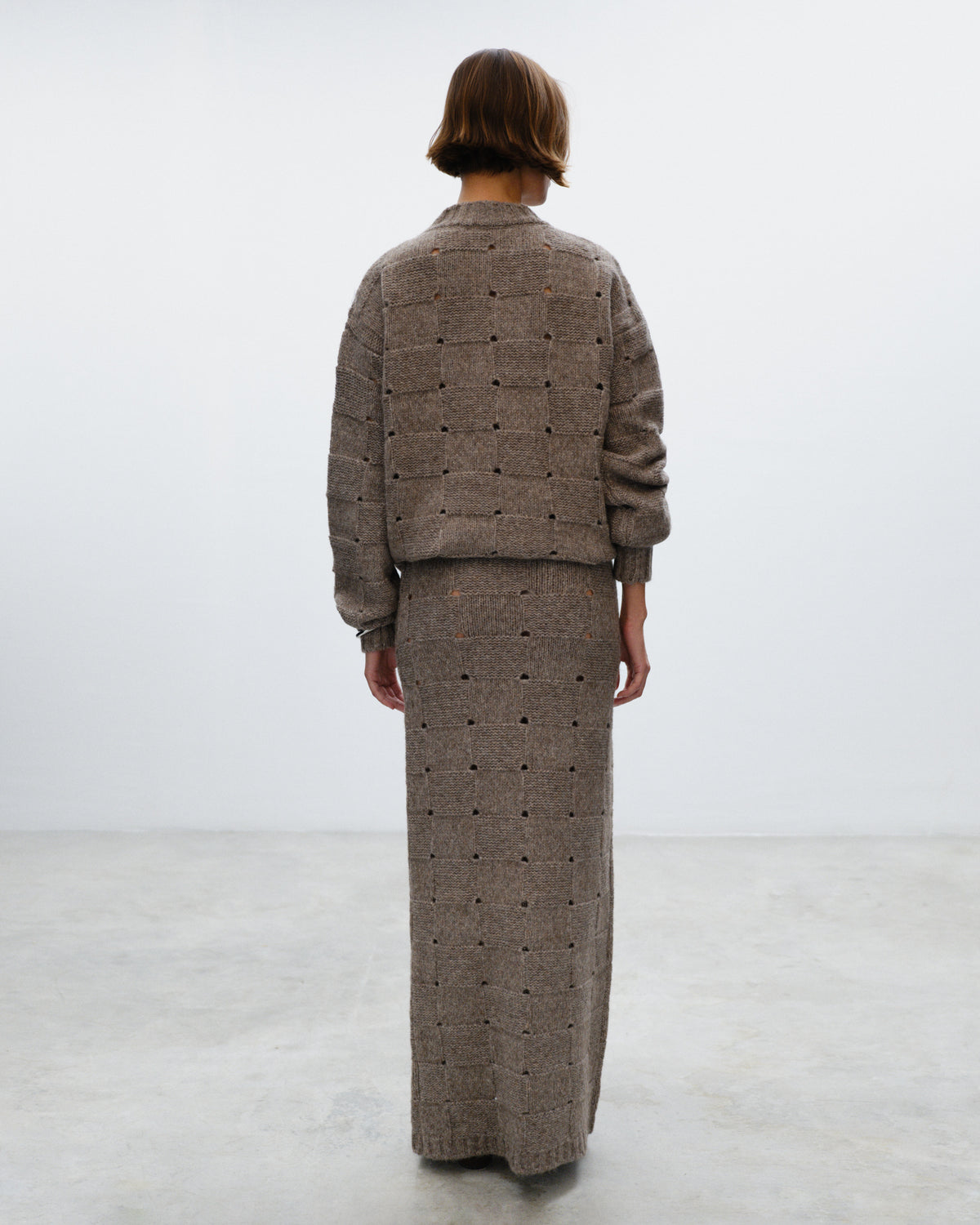FLAVIE Basketwave Round Neck Sweater