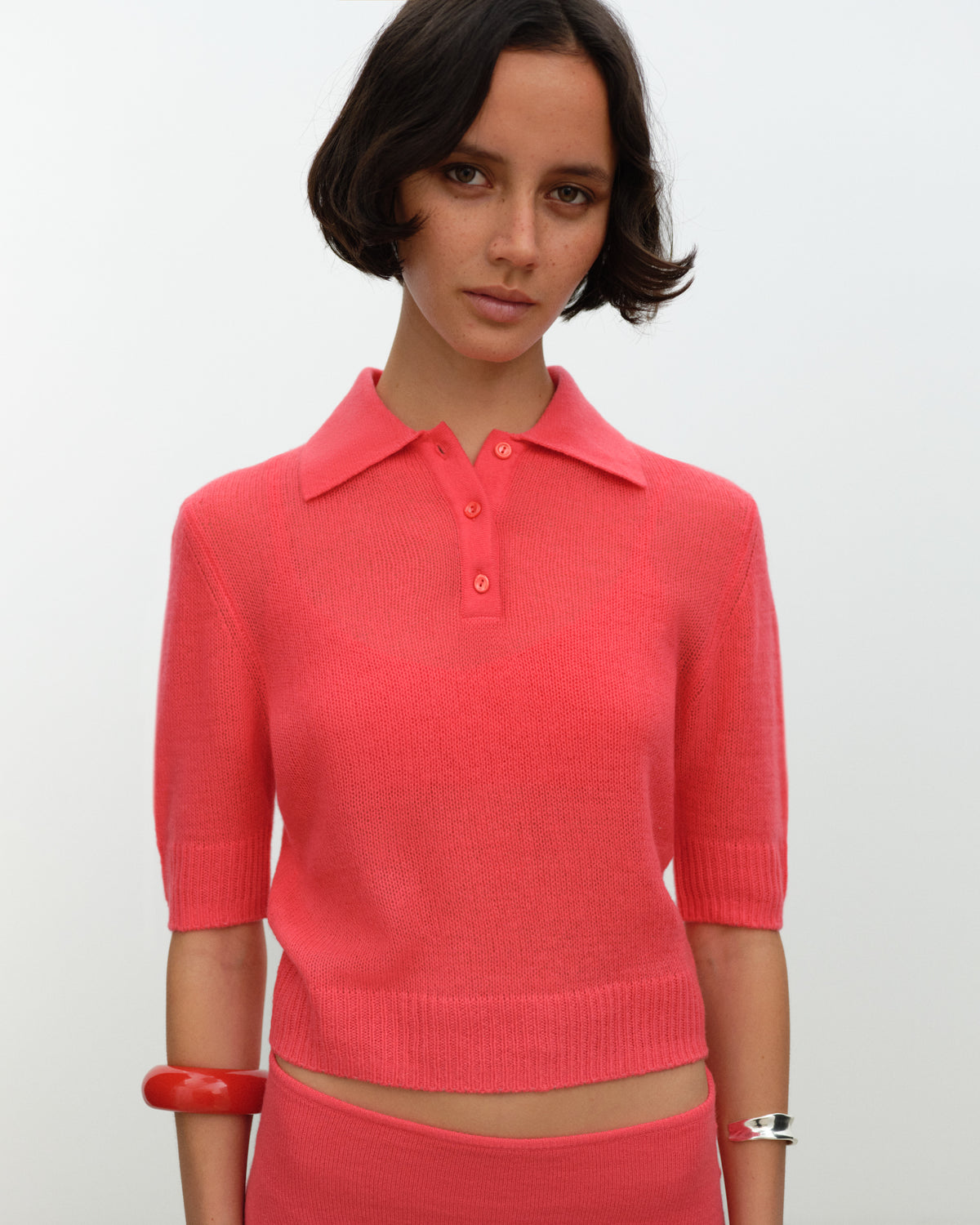MARGOT Cashmere Cropped Polo