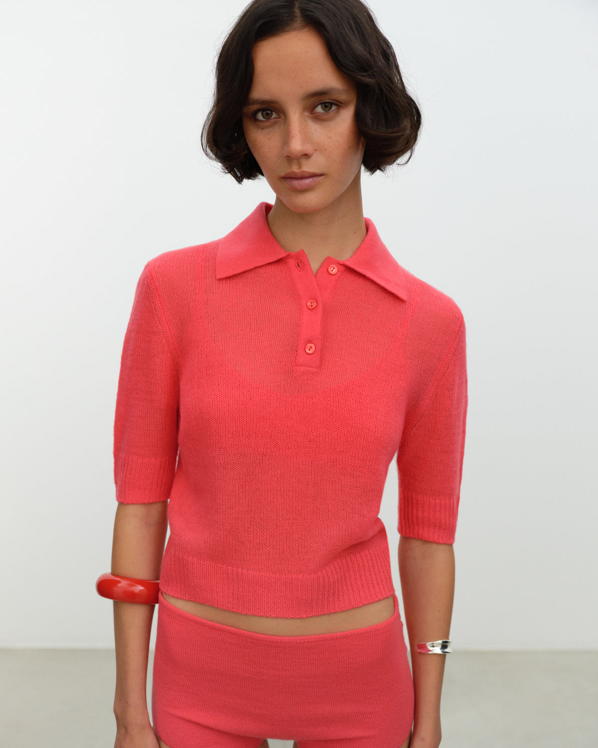 MARGOT Cashmere Cropped Polo