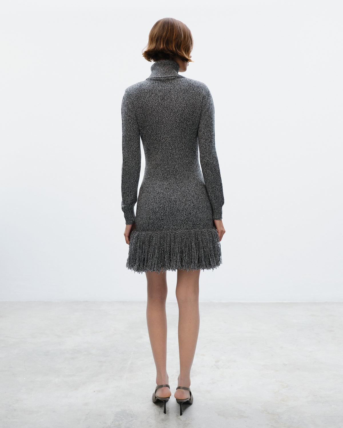 DOLLY Turtleneck Dress with fringes