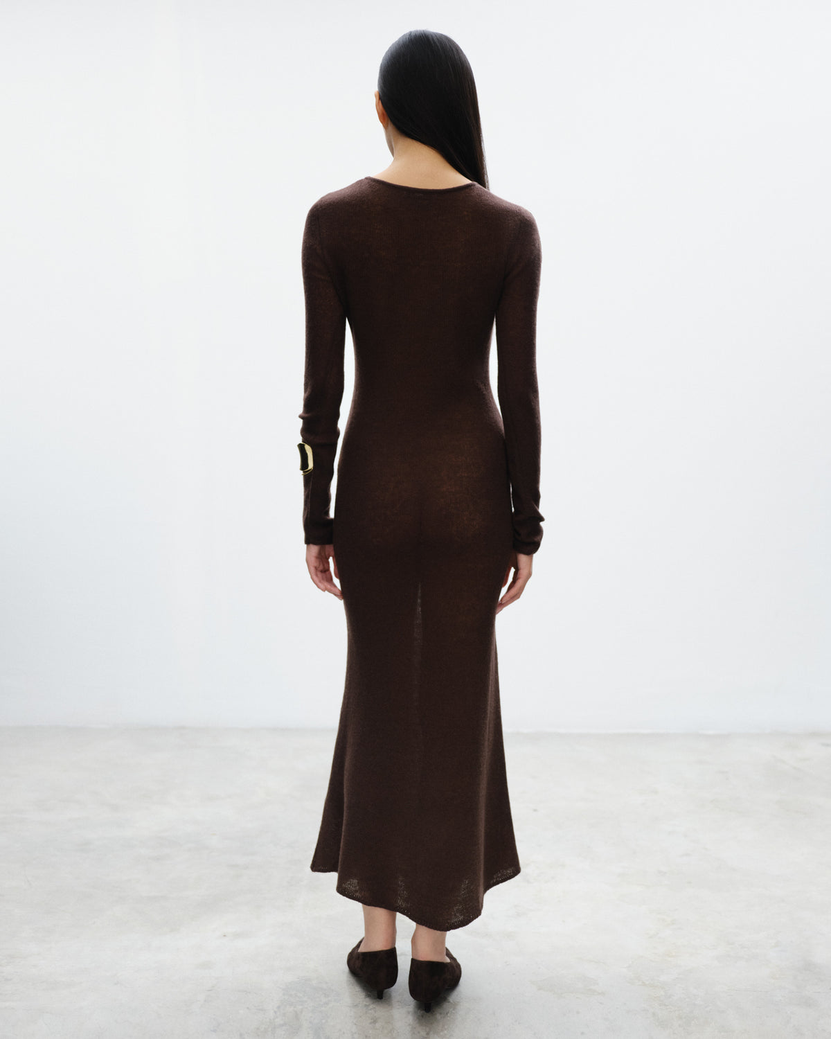 JANEL Round Neck Long Dress