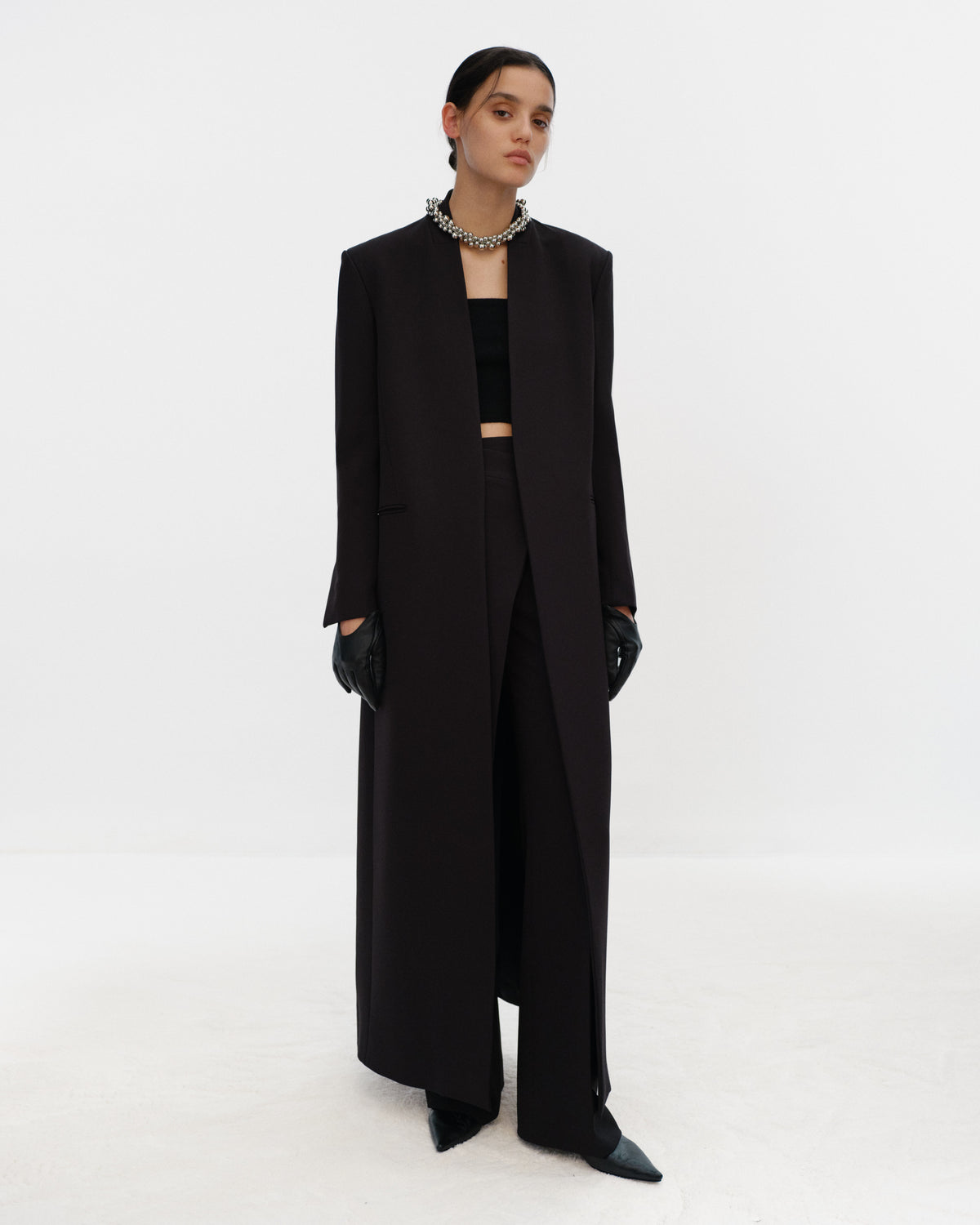 HANY Neckless Long Coat