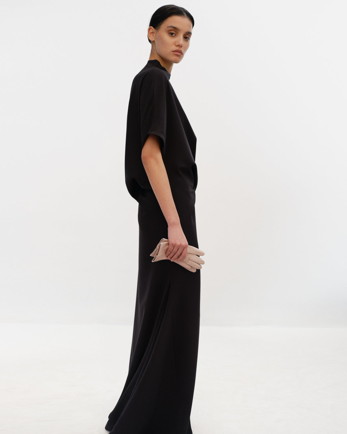 MAZZY Funnel Neck Long Dress