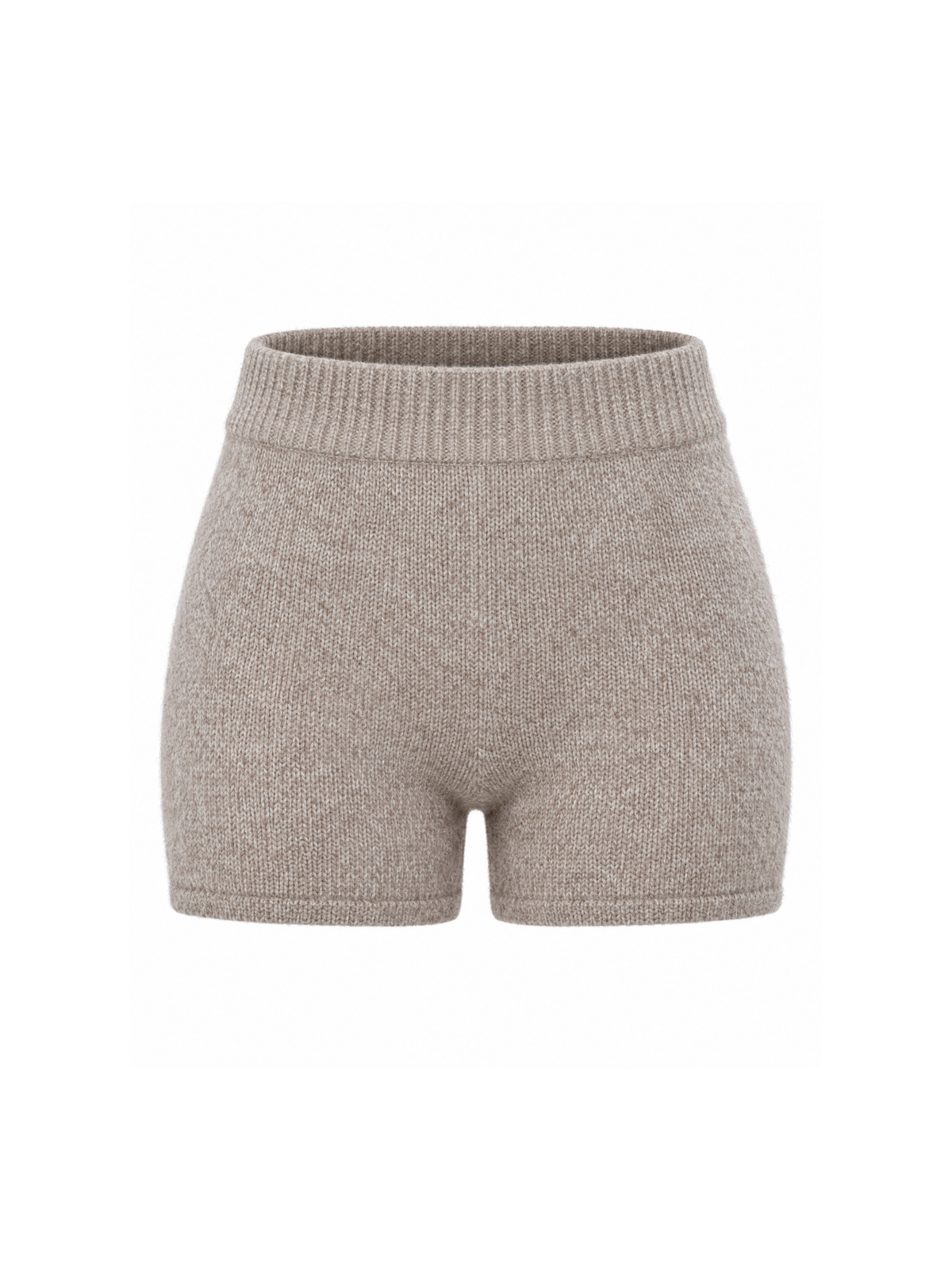 CARYN Ribbed Short Pants Beige