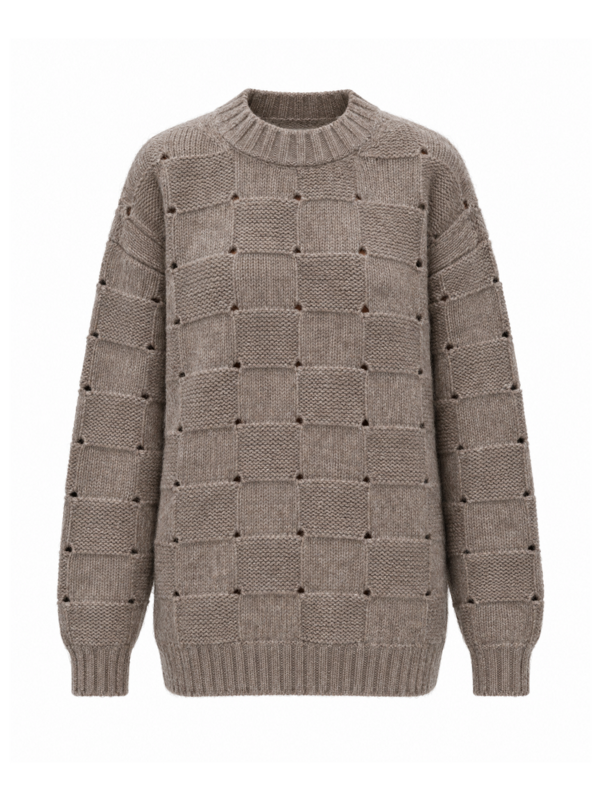 FLAVIE Basketwave Round Neck Sweater