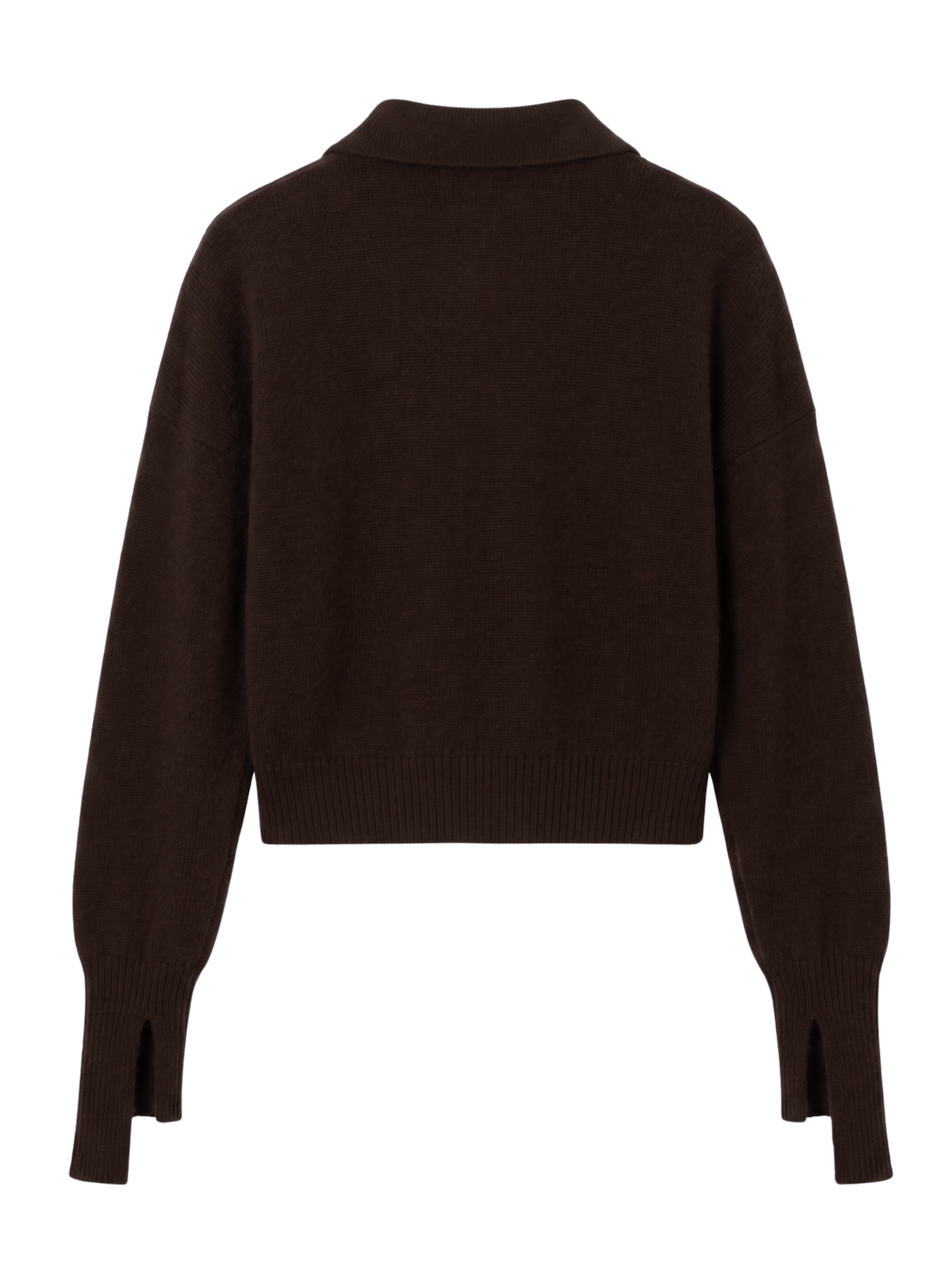 JULIA Open Neck Polo Brown