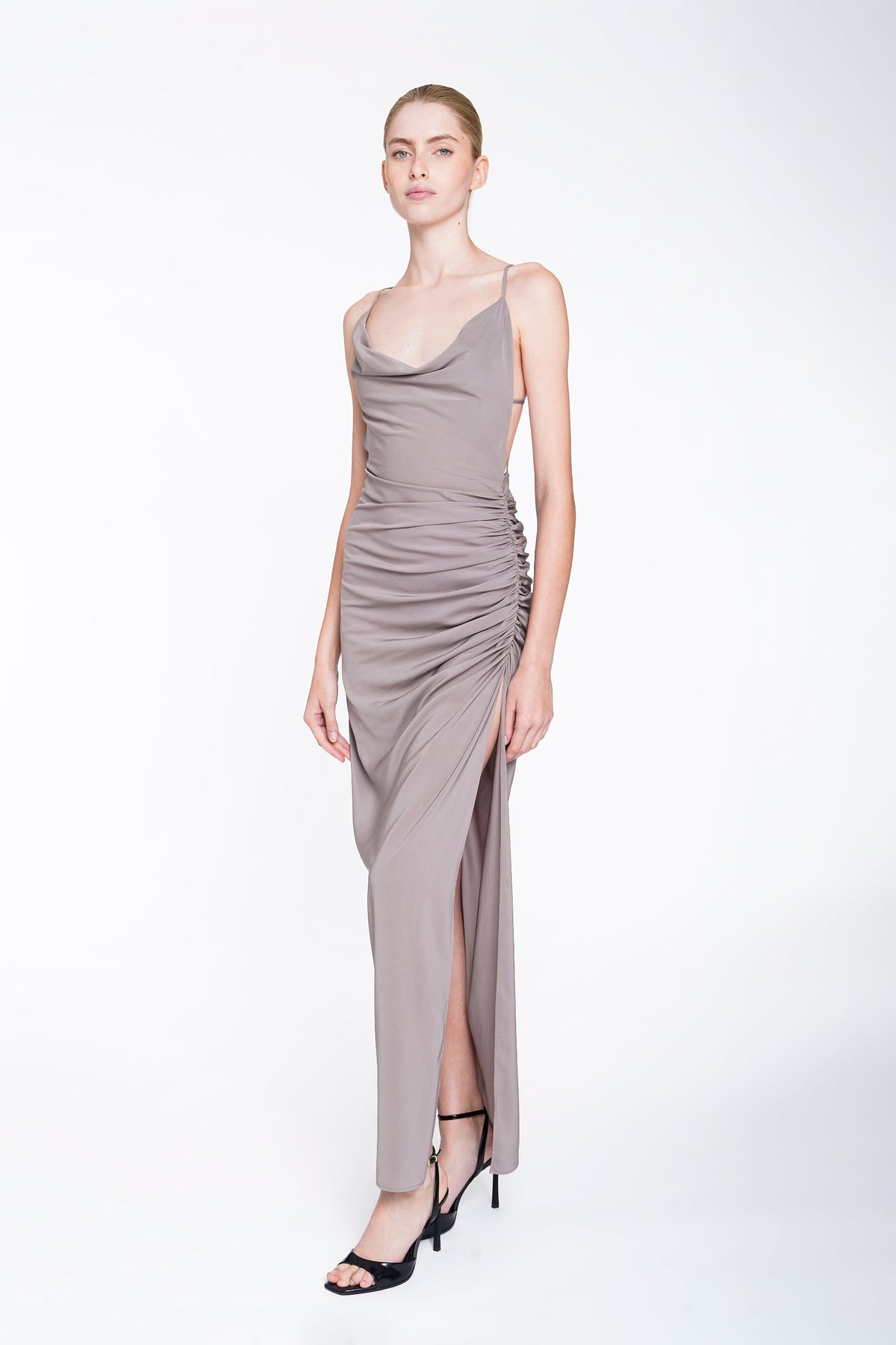 Draped Dress in Light Cady