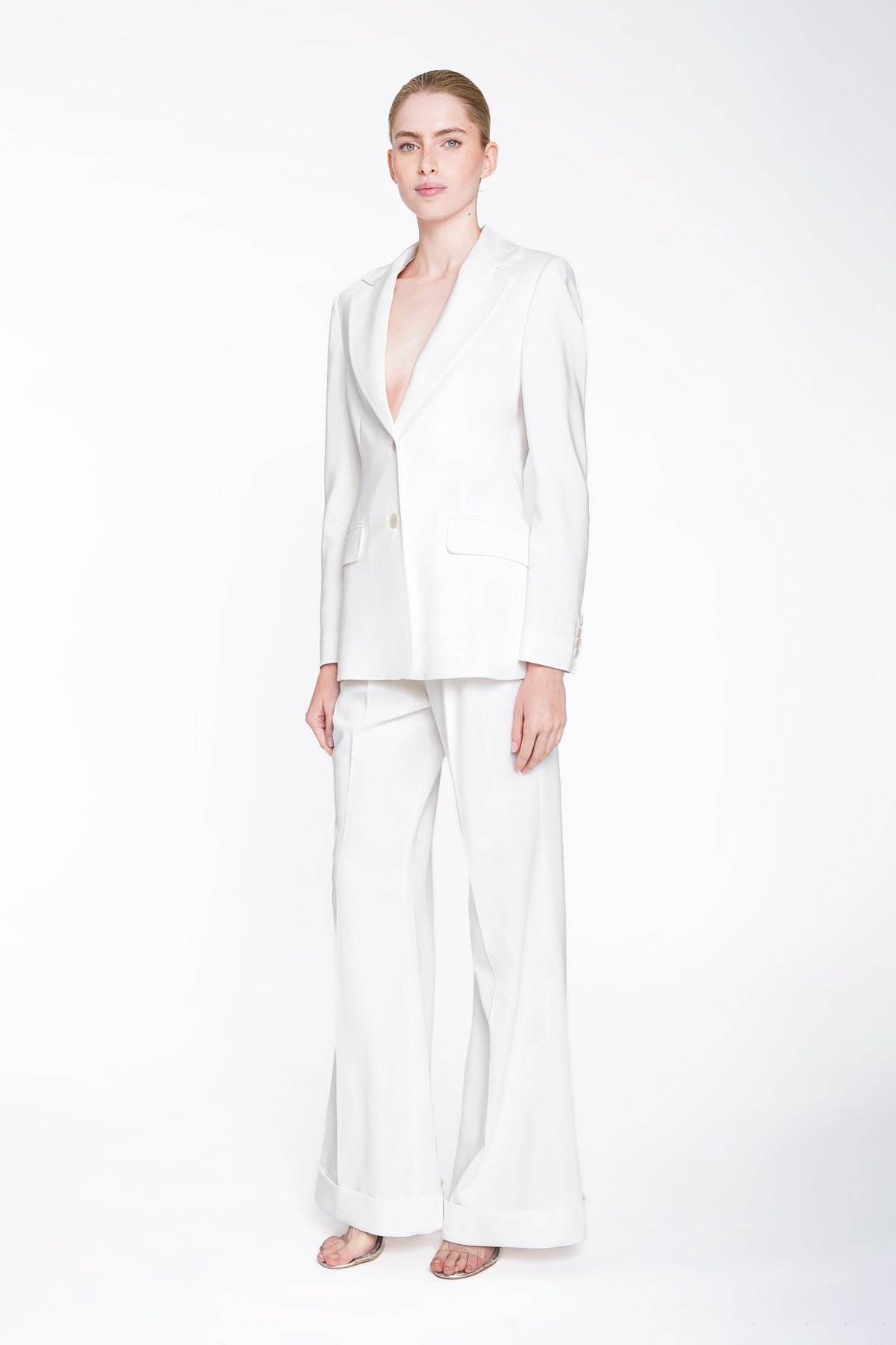 Two Buttons Jacket in Stretch Cady