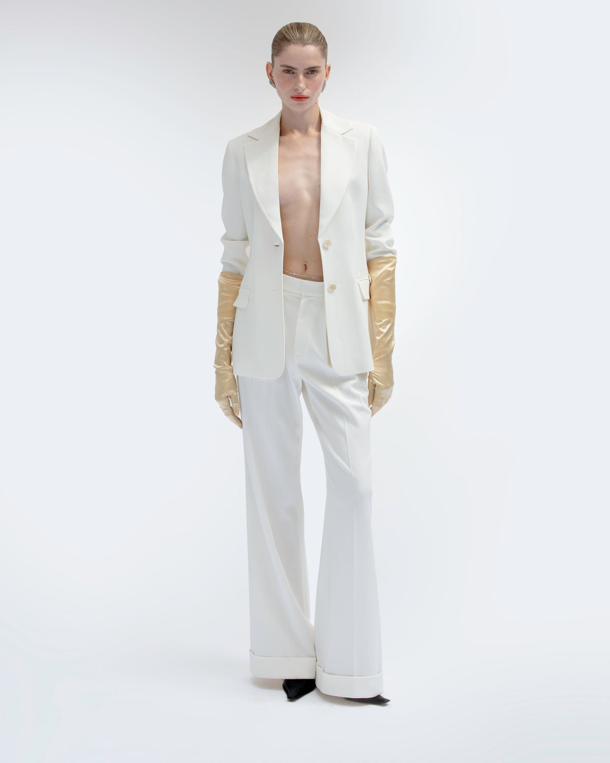 Two Buttons Jacket in Stretch Cady