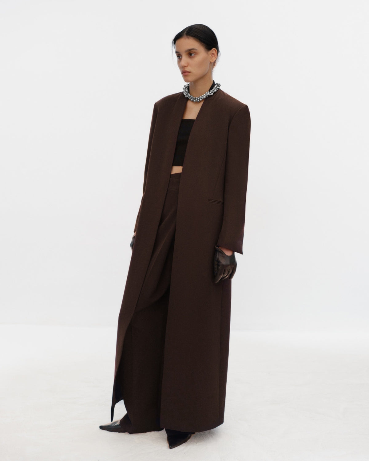 HANY Neckless Long Coat