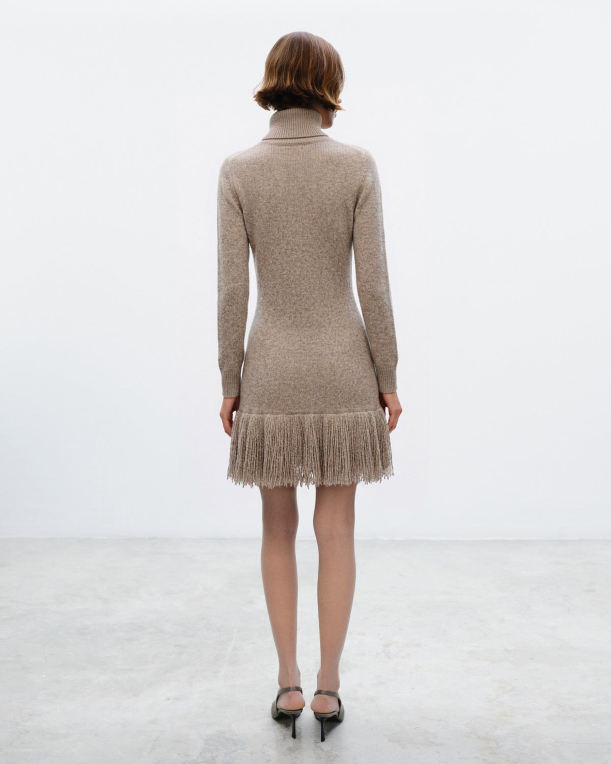 DOLLY Turtleneck Dress with fringes