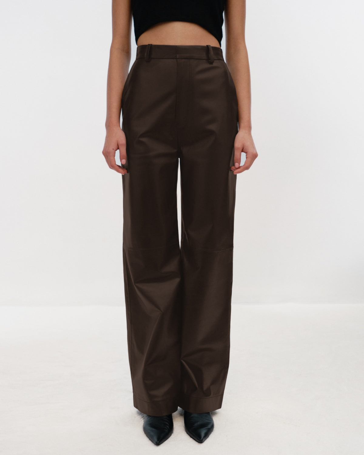 VALERY Palazzo Pants in Leather