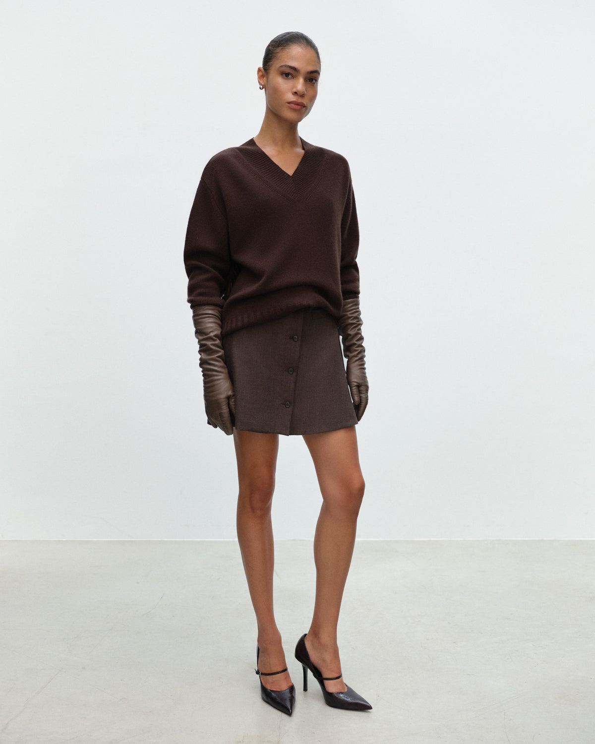 TEAL Mini Skirt in Wool