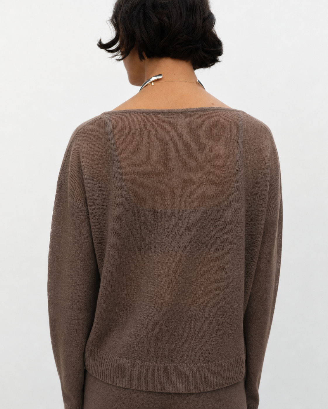 MARCY Cashmere V-Neck Boxy Sweater