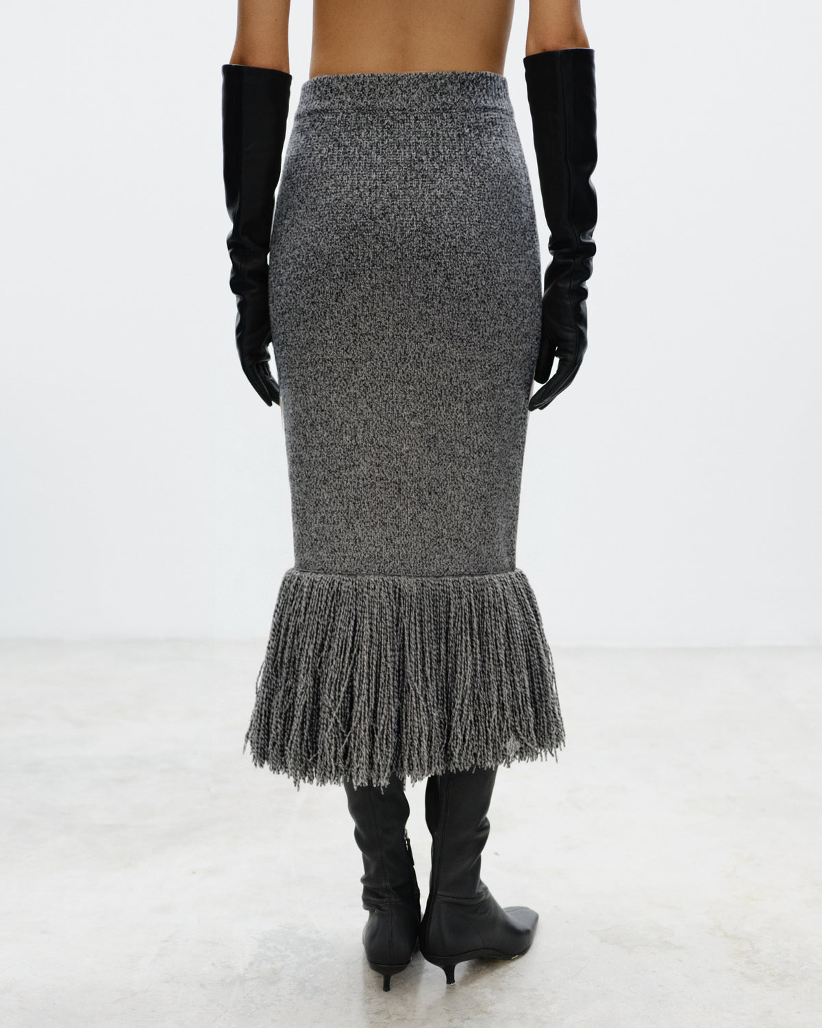 DELLA Long Skirt with Fringes