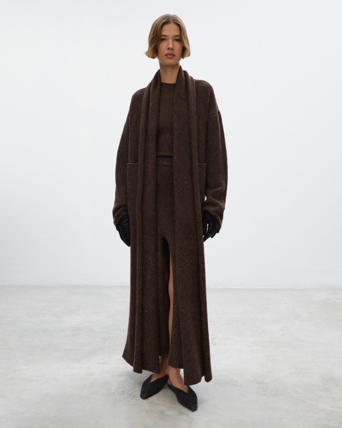 CAMILLA Long Cardigan Brown