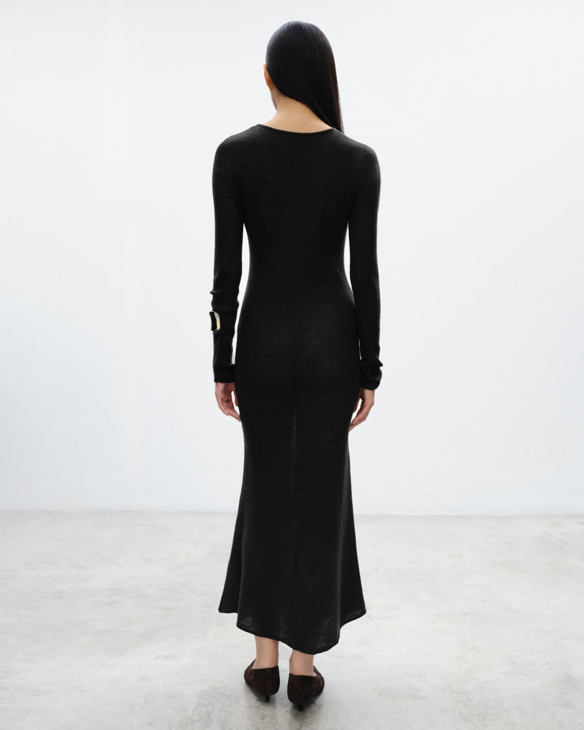 JANEL Round Neck Long Dress