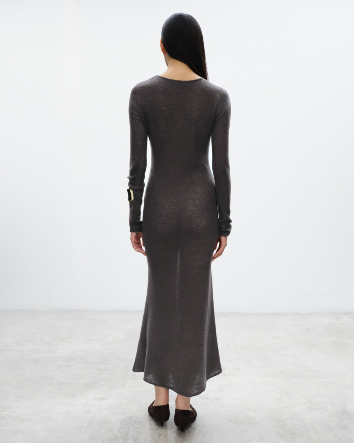JANEL Round Neck Long Dress