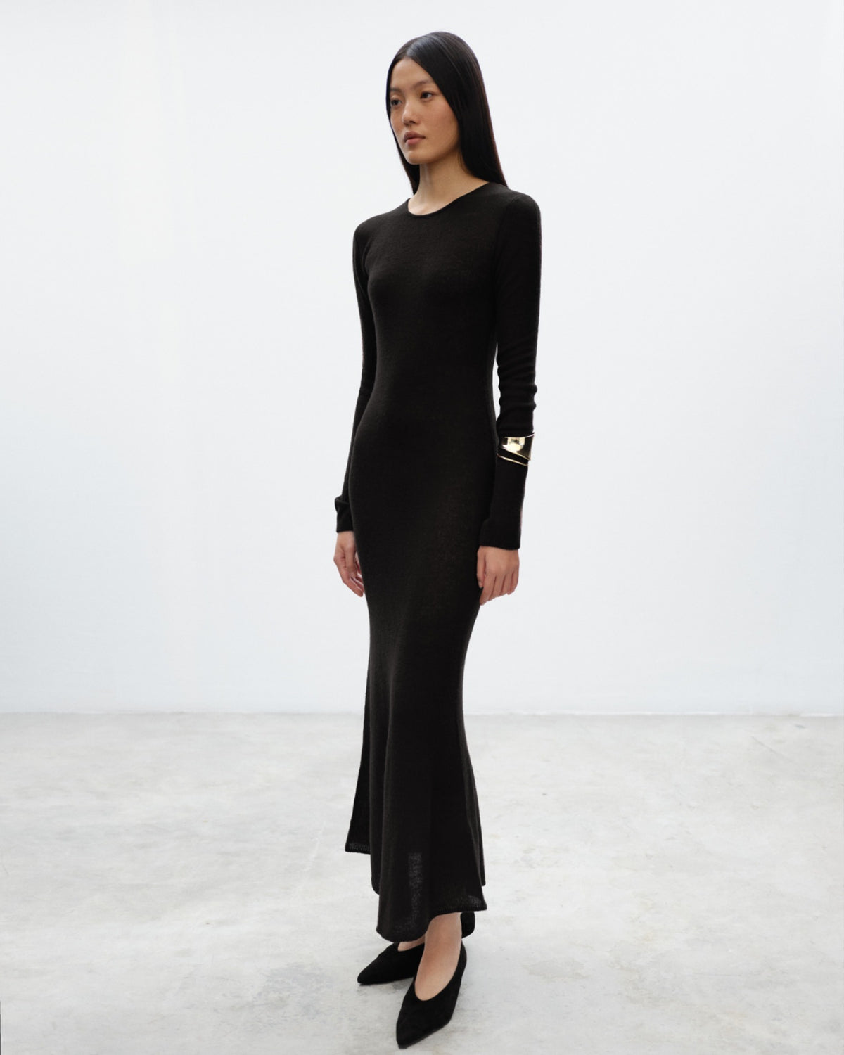 JANEL Round Neck Long Dress