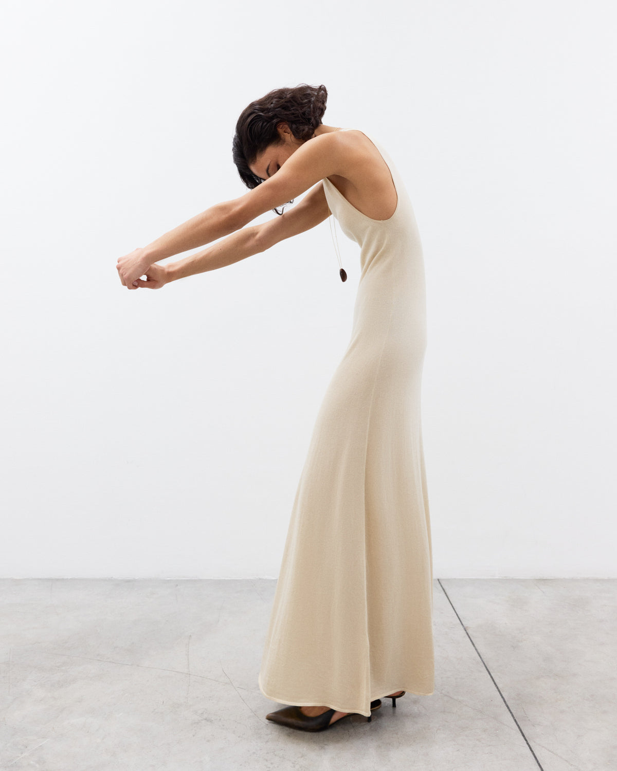 silk cashmere dress HEATHER SILK CASHMERE DRESS IN DUSK | CULT MIA