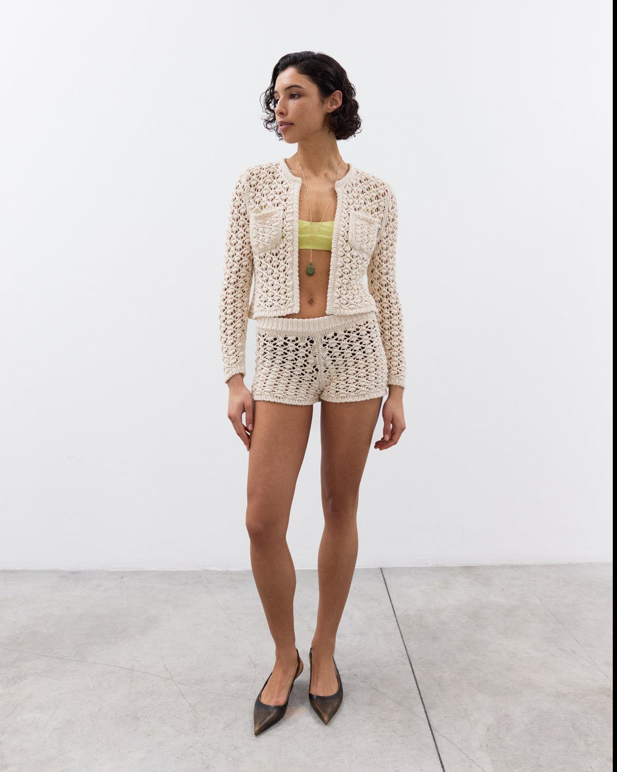 CARIN Round Neck Cardigan