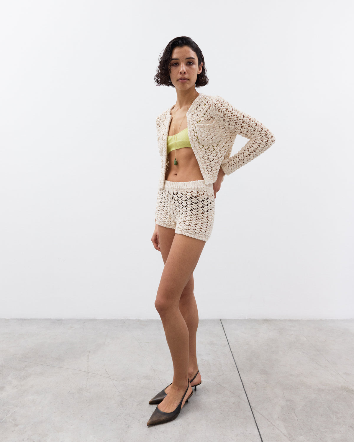 CARIN Round Neck Cardigan