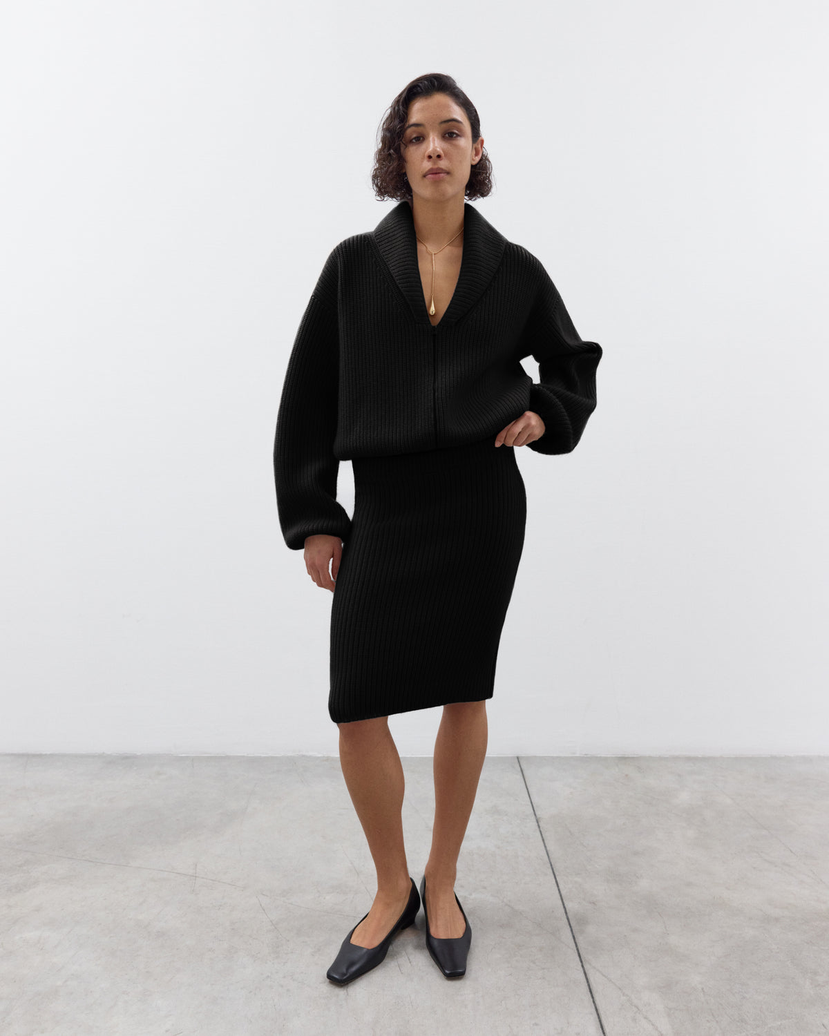 BETTIE Ribbed Bomber Cardigan