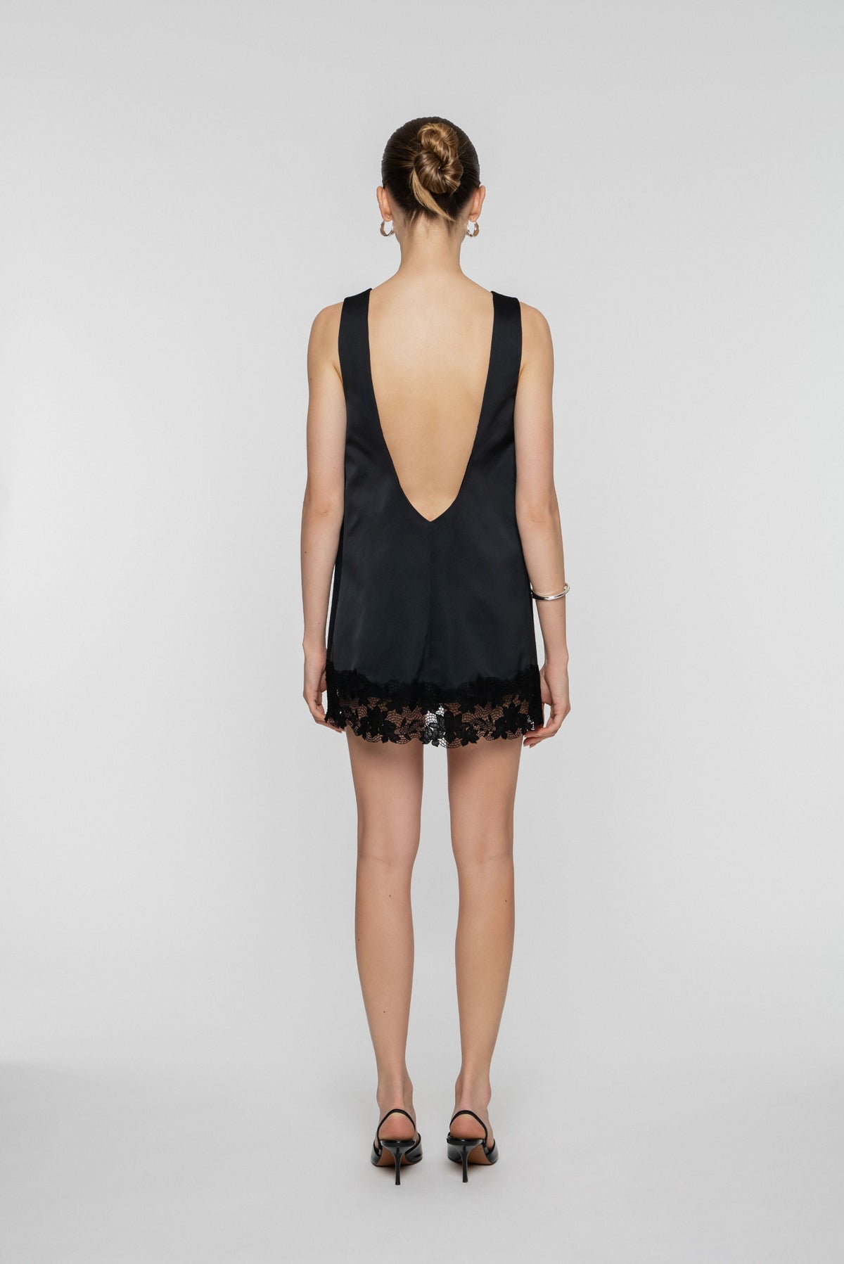 Dress with lace on bottom